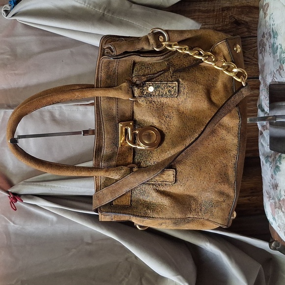 Michael Kors Distressed Satchel Handbag - Picture 2 of 4